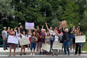 On the August 6, local community members rally together with supporters who have travelled from several other European countries to Save Una.